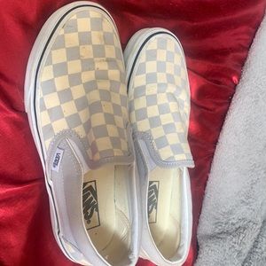 Blue/grayish check are vans for women
